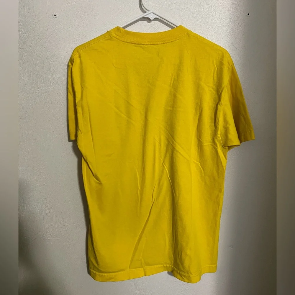 NIKE Classic Logo Short Sleeve Athletic Cotton T Shirt Yellow Green Black Boys M